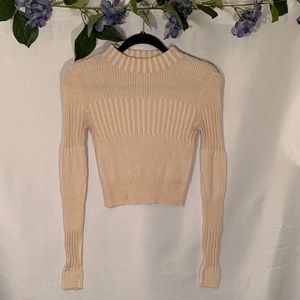 American Eagle Cropped Ribbed Sweater